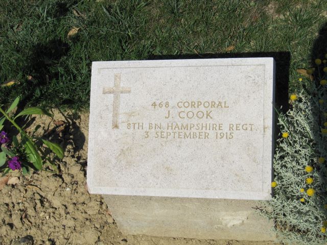 Turkey : Gallipoli : 7th Field Ambulance Cemetery : J Cook