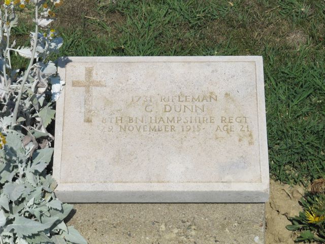 Turkey : Gallipoli : 7th Field Ambulance Cemetery : G Dunn