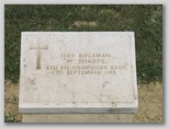 7th Field Ambulance CWGC Cemetery: W Sharpe