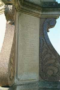 The Palmer Memorial NW inscription