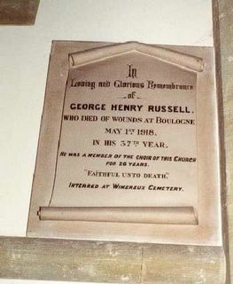 Memorial to G H Russell