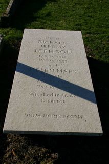 Mount Joy : Jephson gravestone : Short Solent air disaster