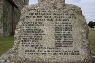 Chale War memorial in 2006 : Great War names