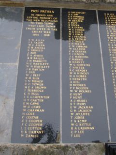 Cowes War memorial plaque WWI 1