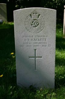 East Cowes (Kingston Road) Cemetery : A F Rackett