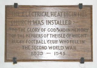 Gatcombe St Olave's Church : IW Rugby club