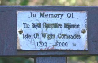 Godshill Memorial Garden : Royal Hampshire Regt Bench 