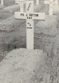 P/O J Sutton grave marker