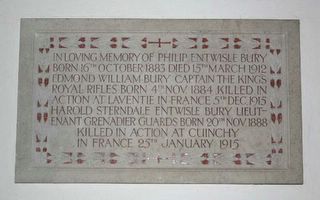 Mottistone : Bury brothers memorial WW I
