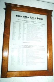 Camp Hill Prison Service Roll of Honour World War II