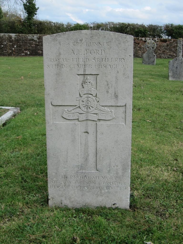 Parkhurst Military Cemetery : A E Ford