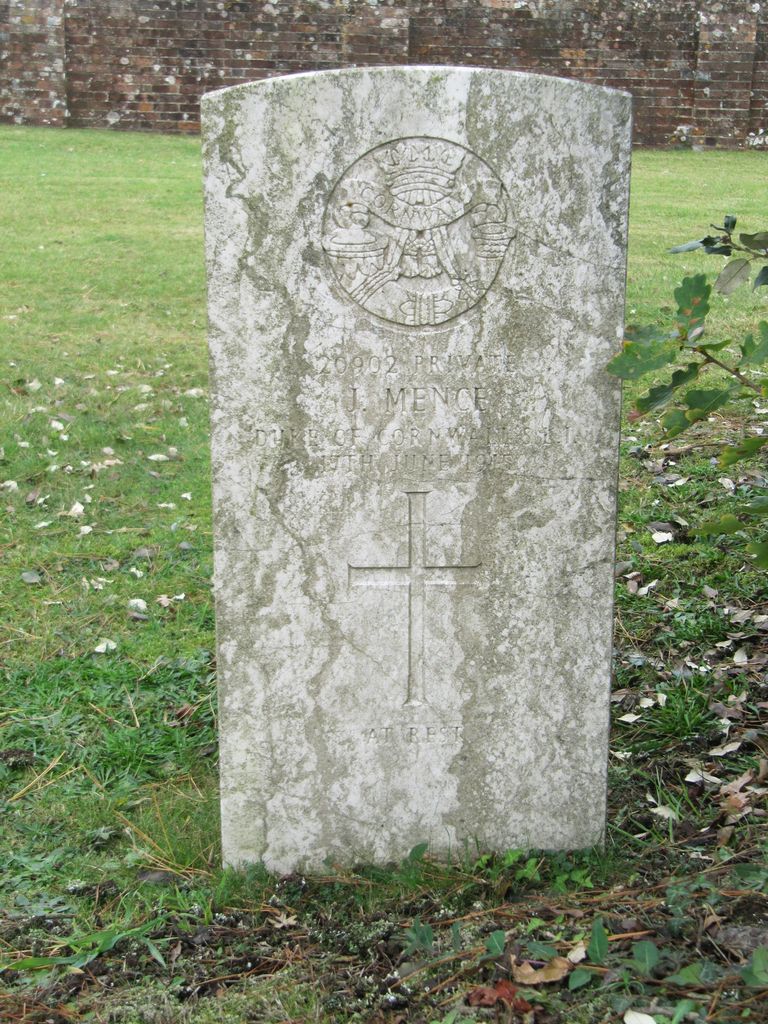 Parkhurst Military Cemetery : J Mence