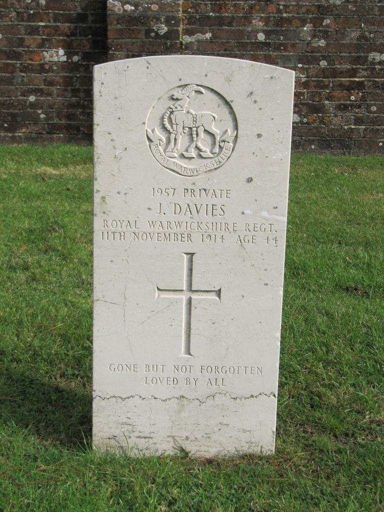 Parkhurst Military Cemetery : J Davies
