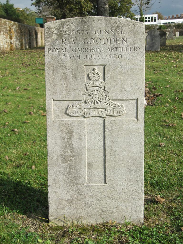 Parkhurst Military Cemetery : R V Goodden