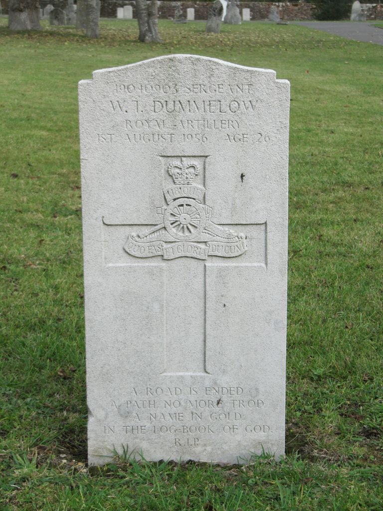 Parkhurst Military Cemetery : W T Dummelow