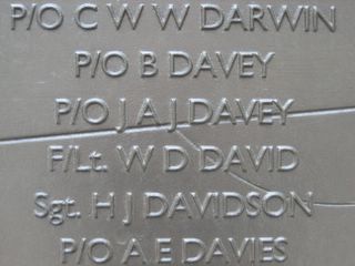 London : J A J Davey on Battle of Britain memorial