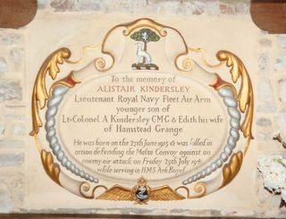 Shalfleet St Michael's A Kindersley  memorial