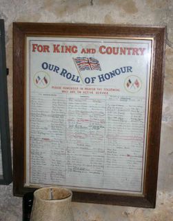 Shorwell St Peter's Roll of Honour