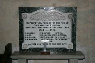 Shorwell St Peter's Great War memorial