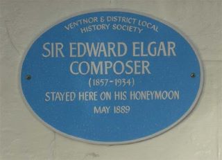 Ventnor : Edward Elgar visit plaque 3
