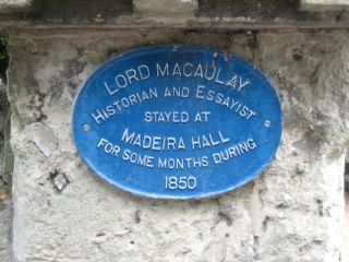 Ventnor : Macaulay visit plaque
