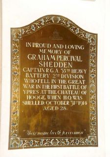 Whippingham St Mildred's Church Graham Percival Shedden Memorial