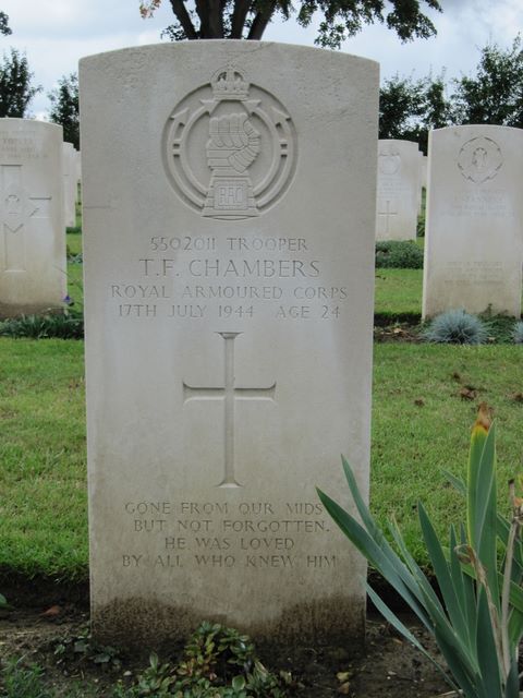 France : Normandy : Banneville-la-Campagne Cemetery : T F Chambers